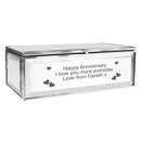 Personalised Hearts Mirrored Jewellery Box