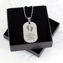 Personalised Footprints Stainless Steel Dog Tag Necklace