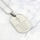 Personalised Cross Stainless Steel Dog Tag Necklace