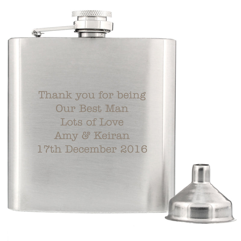 Personalised Stainless Steel Hip Flask