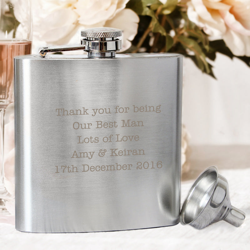 Personalised Stainless Steel Hip Flask