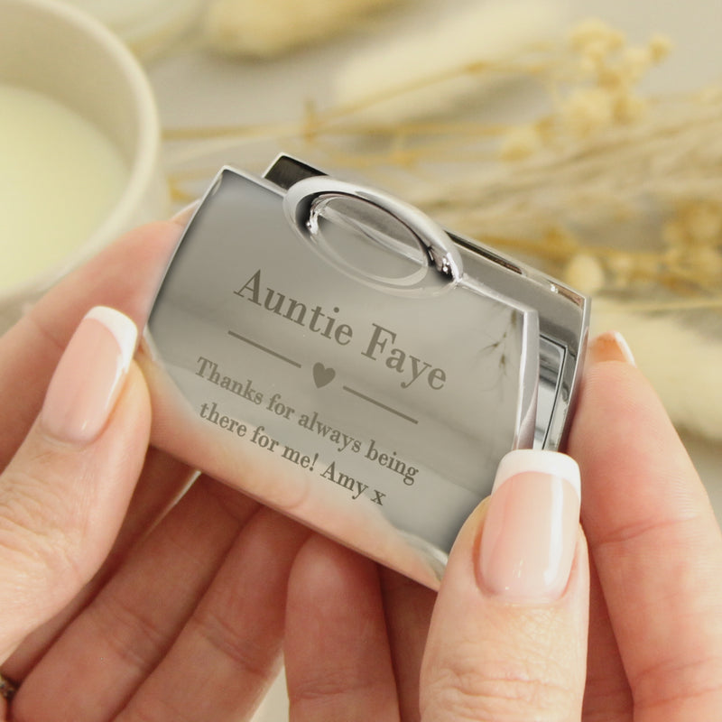 Personalised Handbag Compact Mirror