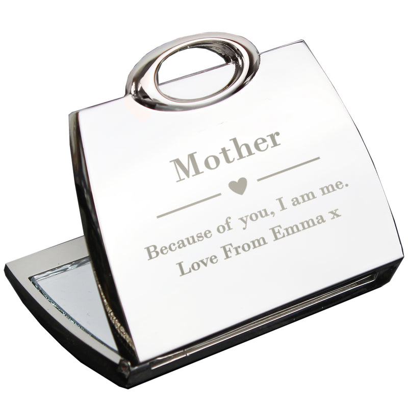 Personalised Handbag Compact Mirror