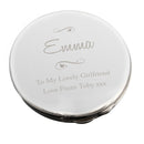 Personalised Silver Round Compact Mirror