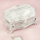 Personalised Swirls & Hearts Small Antique Trinket Box