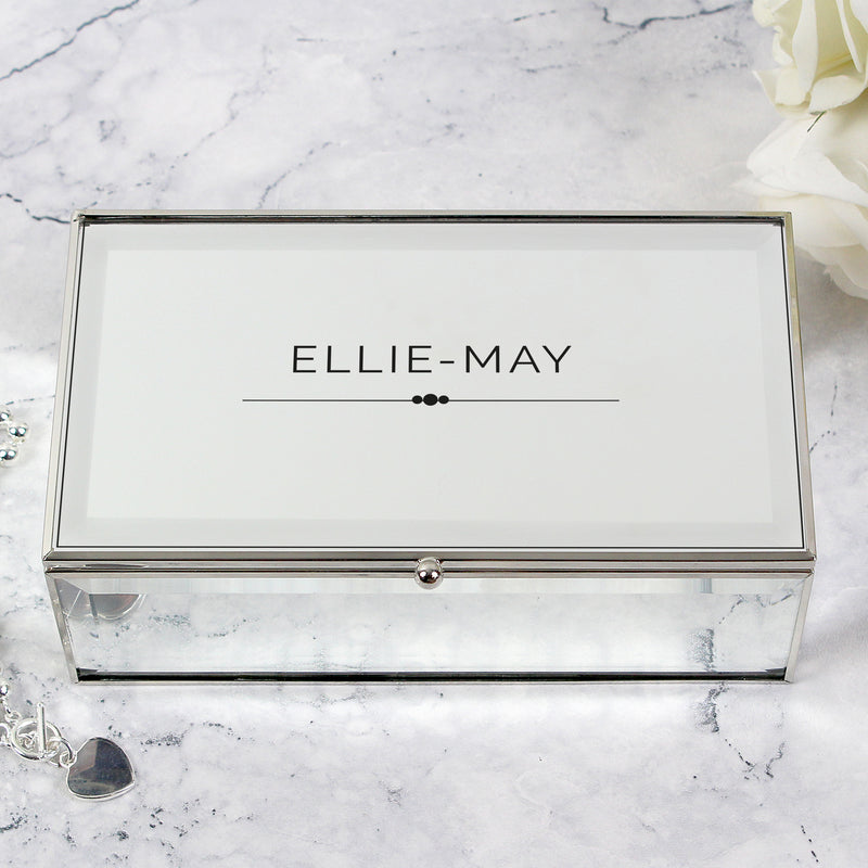 Personalised Classic Mirrored Jewellery Box