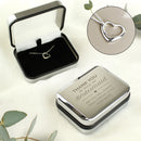 Personalised Bridesmaid Box and Sterling Silver Heart Necklace