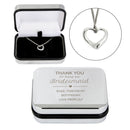 Personalised Bridesmaid Box and Sterling Silver Heart Necklace