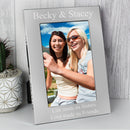 Personalised Potrait Silver 4x6 Photo Frame