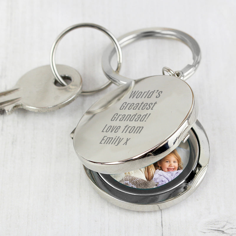 Personalised Round Photo keyring