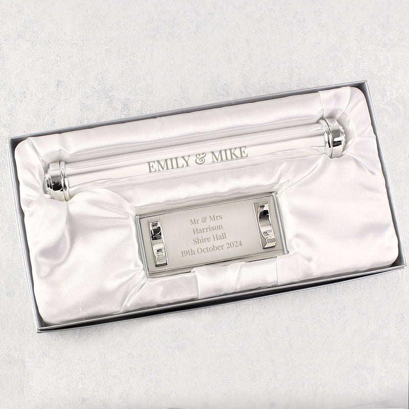 Personalised Silver Plated Certificate Holder