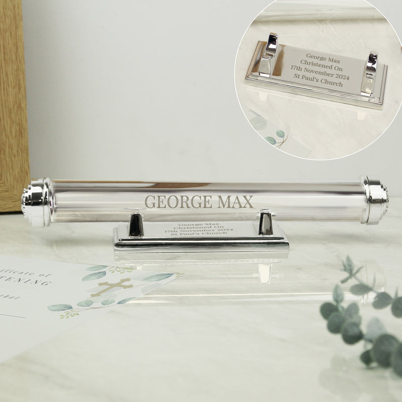 Personalised Silver Plated Certificate Holder