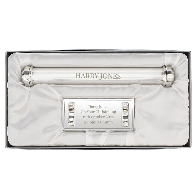 Personalised Silver Plated Certificate Holder