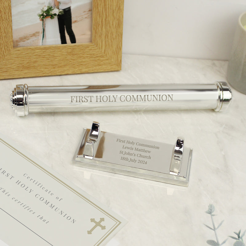Personalised Silver Plated Certificate Holder