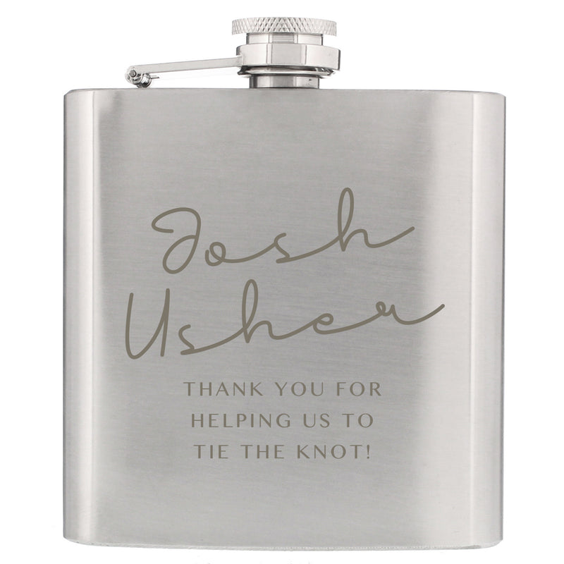 Personalised Wedding Party Hip Flask
