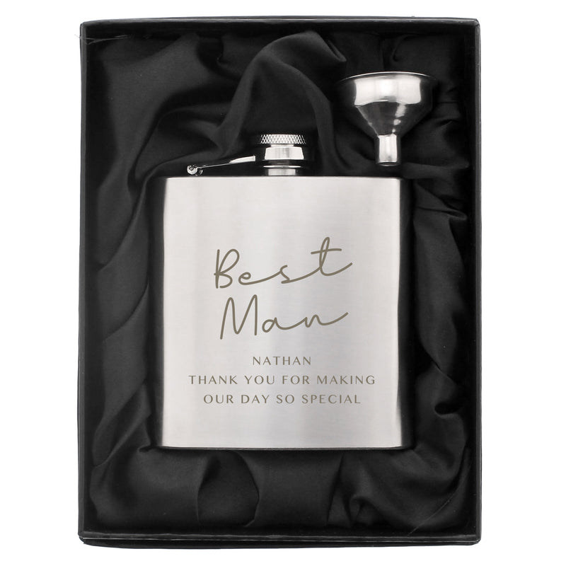 Personalised Wedding Party Hip Flask