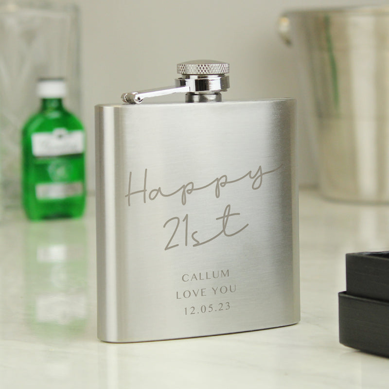 Personalised Wedding Party Hip Flask