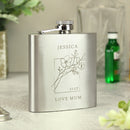 Personalised Floral Hip Flask