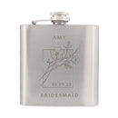 Personalised Floral Hip Flask