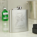 Personalised Floral Hip Flask