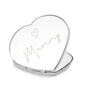 Personalised Name Diamante Heart Compact Mirror