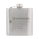 Personalised Groomsman Hip flask