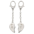 Personalised Two Hearts Keyring