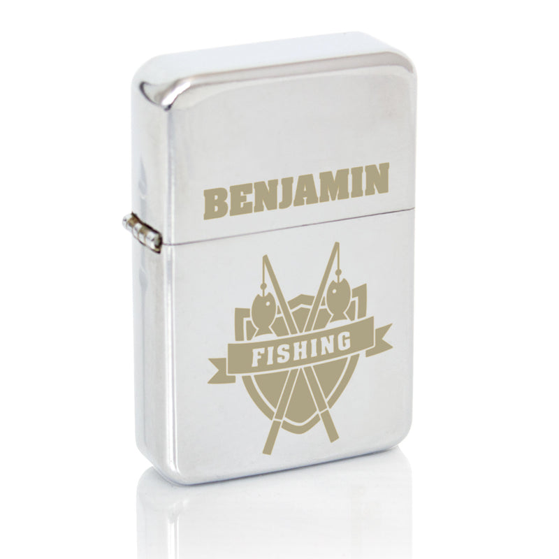 Personalised Fishing Crest Lighter