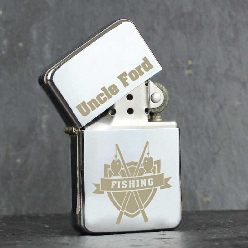Personalised Fishing Crest Lighter