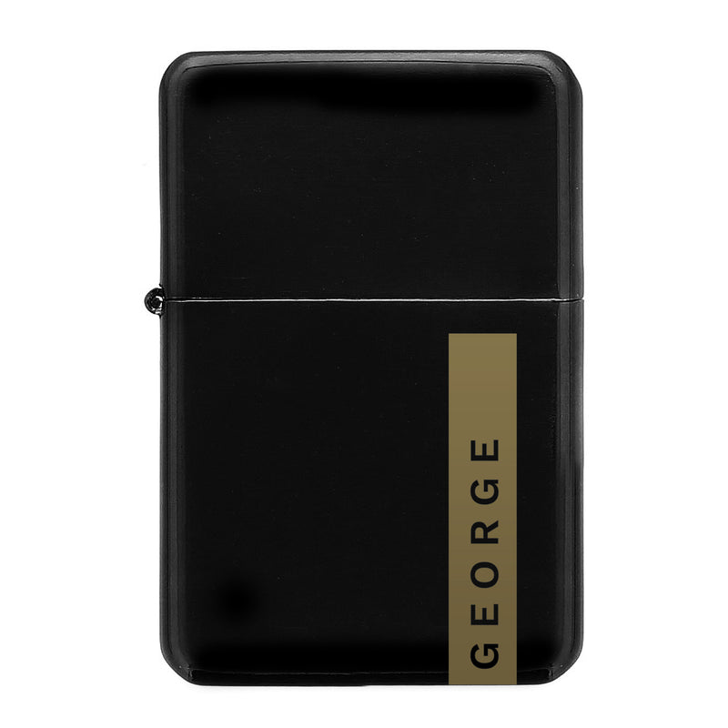 Personalised Name Only Black Lighter