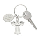 Personalised Silver Plated Angel Keyring
