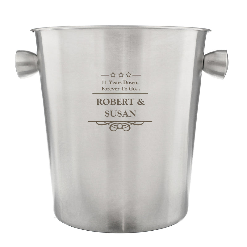 Personalised Stainless Steel Ice Bucket