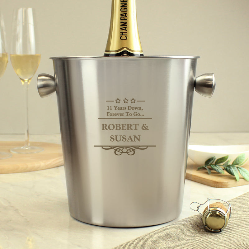 Personalised Stainless Steel Ice Bucket