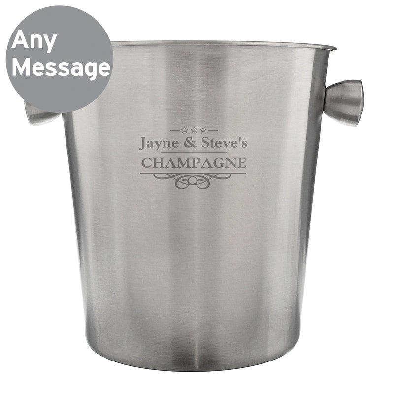 Personalised Stainless Steel Ice Bucket
