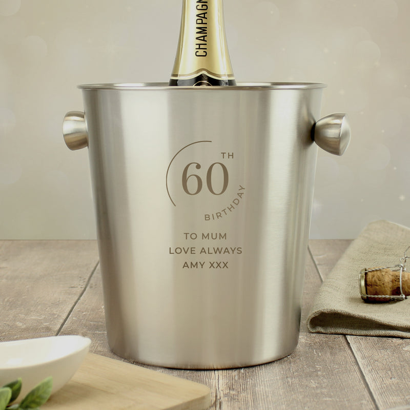 Personalised Birthday Stainless Steel Ice Bucket