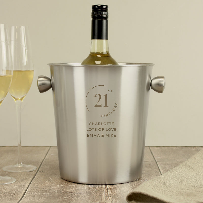 Personalised Birthday Stainless Steel Ice Bucket