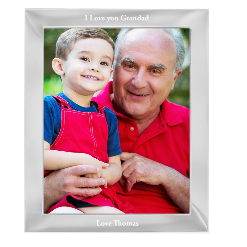 Personalised 10x8 Potrait Silver Photo Frame