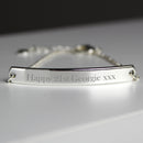 Personalised Silver Tone Bar Bracelet