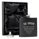 Personalised Black Hip Flask