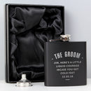 Personalised Black Hip Flask