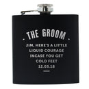 Personalised Black Hip Flask