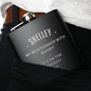 Personalised Black Hip Flask