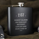 Personalised Black Hip Flask