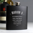 Personalised Black Hip Flask