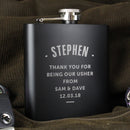 Personalised Black Hip Flask