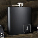 Personalised Initials Black Hip Flask