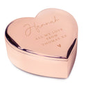 Personalised Rose Gold Heart Trinket Box