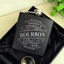 Personalised Whisky Black Hip Flask