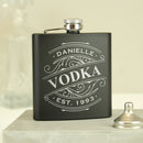 Personalised Whisky Black Hip Flask