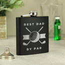 Personalised Golf Black Hip Flask